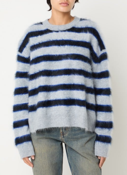 Zadig&Voltaire Markuz grofgebreide trui van kasjmier met streepprint