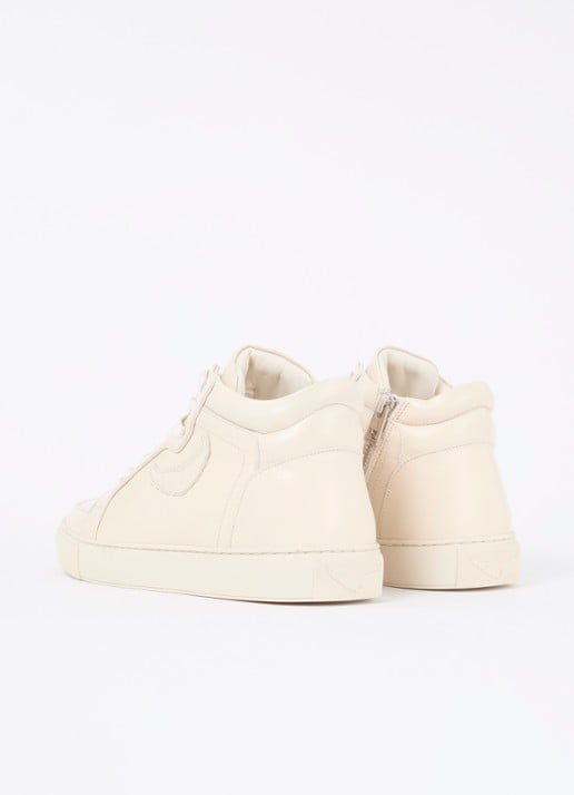 Zadig&Voltaire Mid Fly sneaker van leer - achterkant 2 ivoor