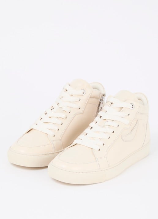 Zadig&Voltaire Mid Fly sneaker van leer - detail 3 ivoor