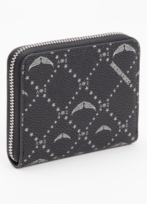 Zadig&Voltaire Mini portemonnee met logoprint - achterkant zwart