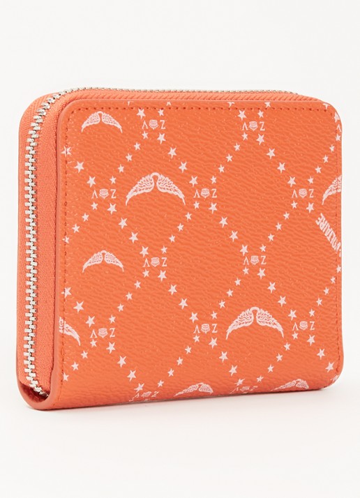 Zadig&Voltaire Mini portemonnee met logoprint - achterkant 3 oranje
