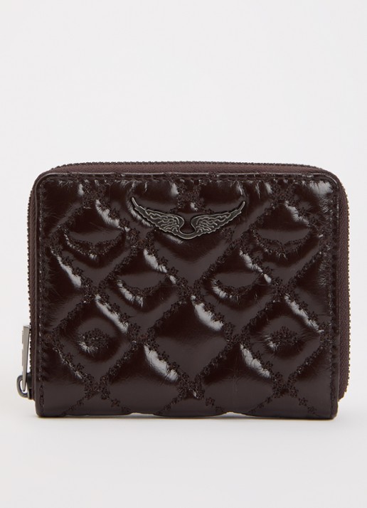 Zadig&Voltaire Mini Portemonnee van leer en quilt patroon