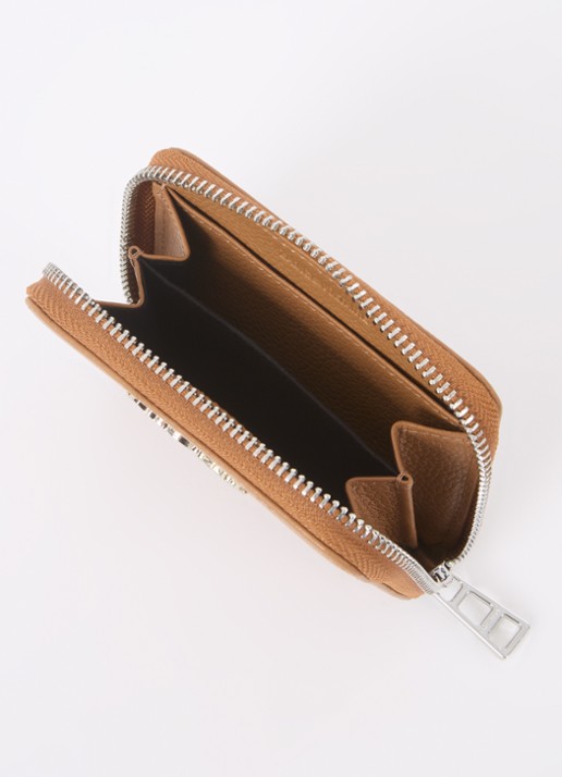 Zadig&Voltaire Mini portemonnee van leer - voorkant 2 roestbruin
