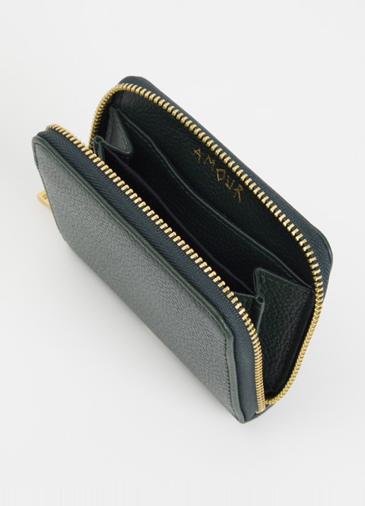 Zadig&Voltaire Mini portemonnee van leer - voorkant 3 groen