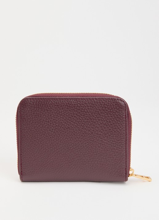 Zadig&Voltaire Mini portemonnee van leer - achterkant 3 paars