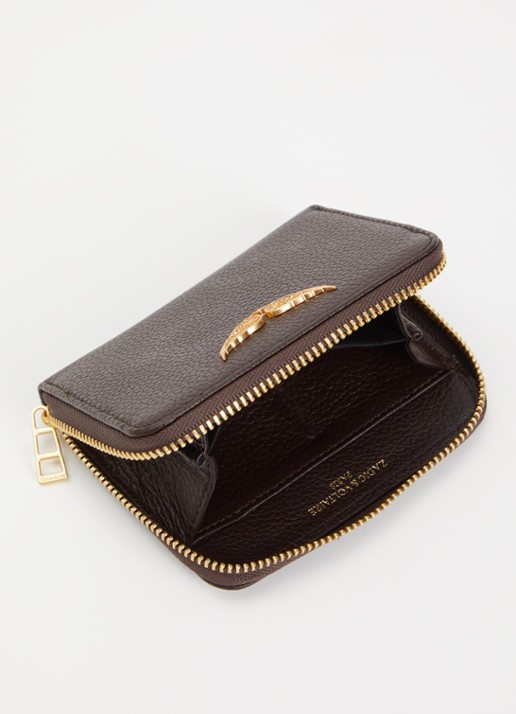 Zadig&Voltaire Mini portemonnee van leer - voorkant 2 bruin
