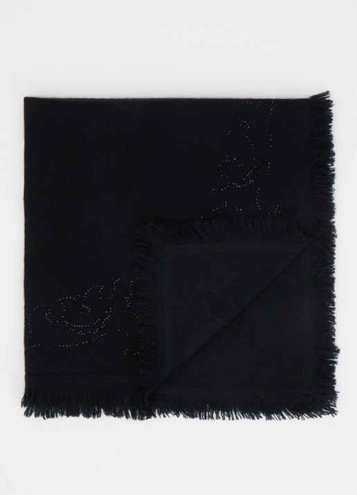 Zadig&Voltaire Mini Stevie sjaal van kasjmier met strass 90 x 90 cm