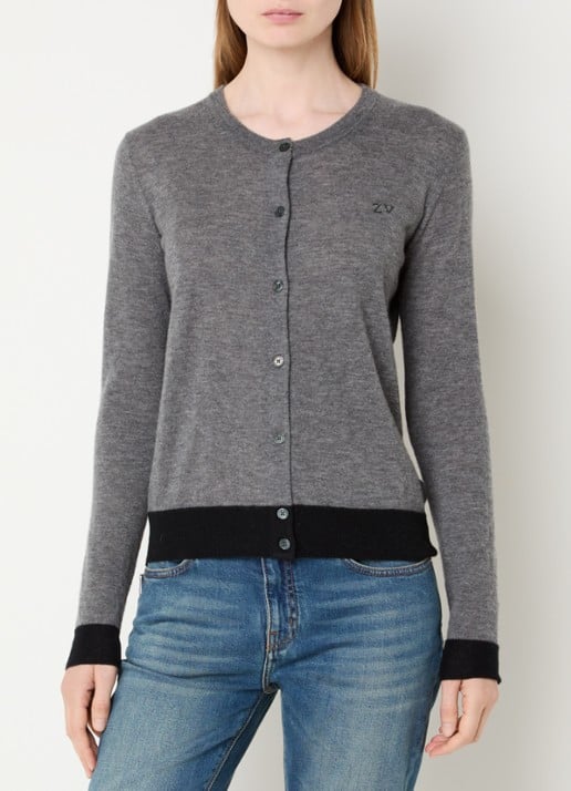 Zadig&Voltaire Missya fijngebreid vest van kasjmier met logo