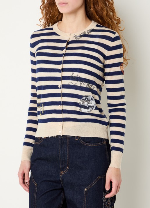 Zadig&Voltaire Missya fijngebreid vest van kasjmier met strass