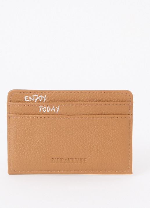 Zadig&Voltaire Pasjeshouder van leer - achterkant 3 camel