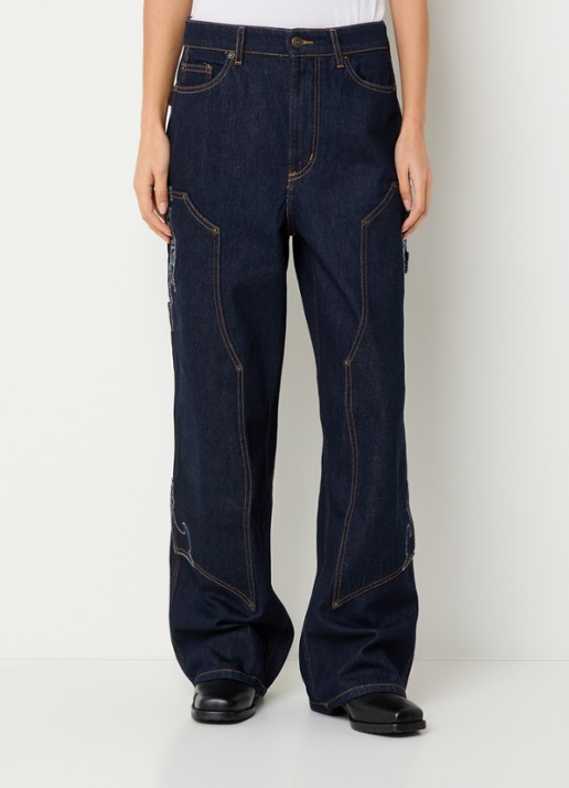 Zadig&Voltaire Perya mid waist loose fit jeans met borduring