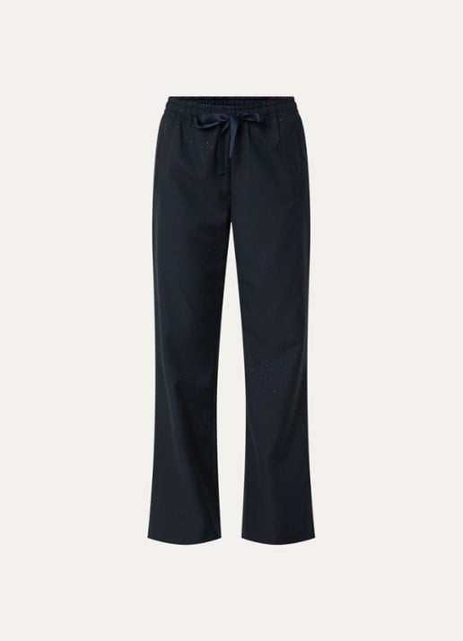 Zadig&Voltaire Poma high waist flared fit pantalon met strass en steekzakken - voorkant 3 blauwgrijs