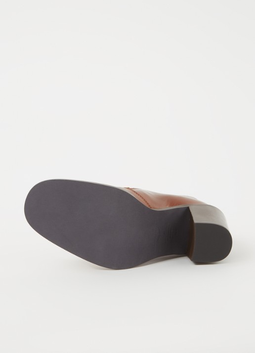 Zadig&Voltaire Preiser enkellaarsje van kalfsleer - detail 2 oranjebruin