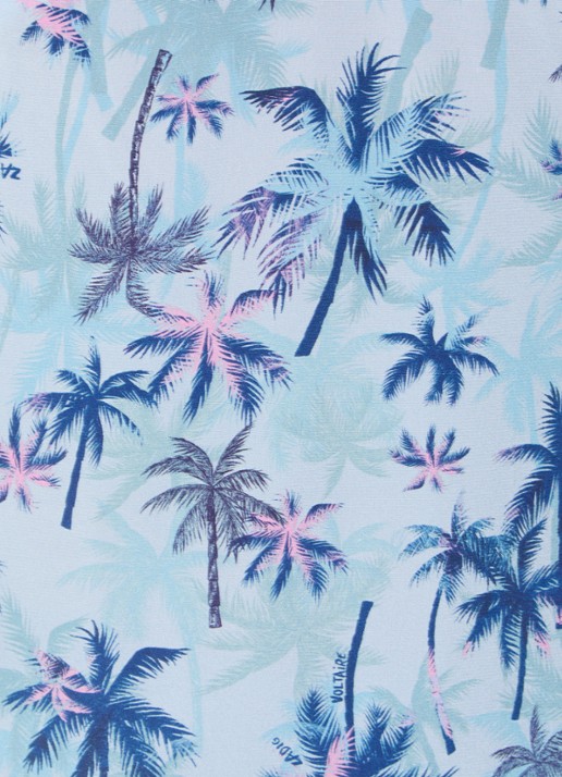 Zadig&Voltaire Ramelil midi jurk van zijde met print - detail 5 lichtblauw