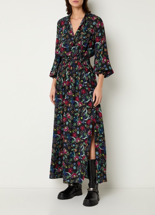Zadig&Voltaire Rayado maxi jurk met bloemenprint en split