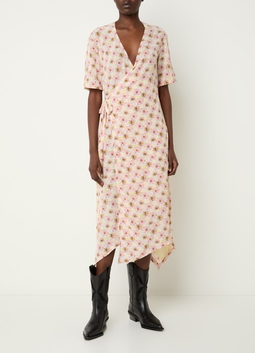 Zadig&Voltaire Reforme midi wikkeljurk met bloemenprint
