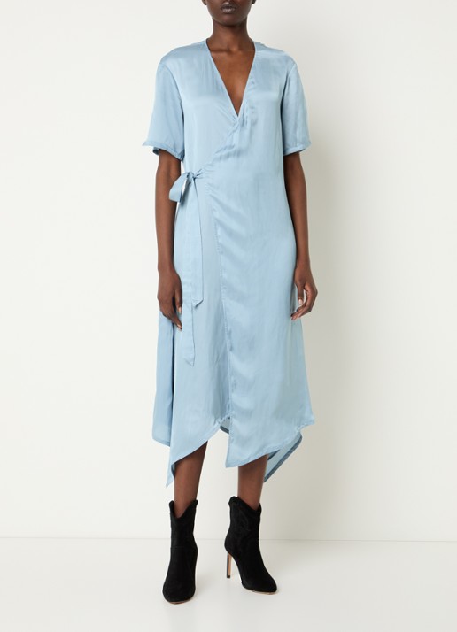 Zadig&Voltaire Reforme midi wikkeljurk van satijn