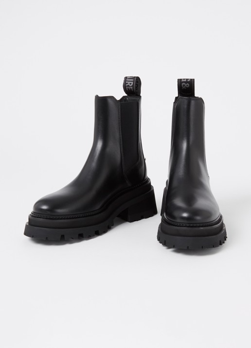 Zadig&Voltaire Ride chelsea boot van kalfsleer  - detail zwart