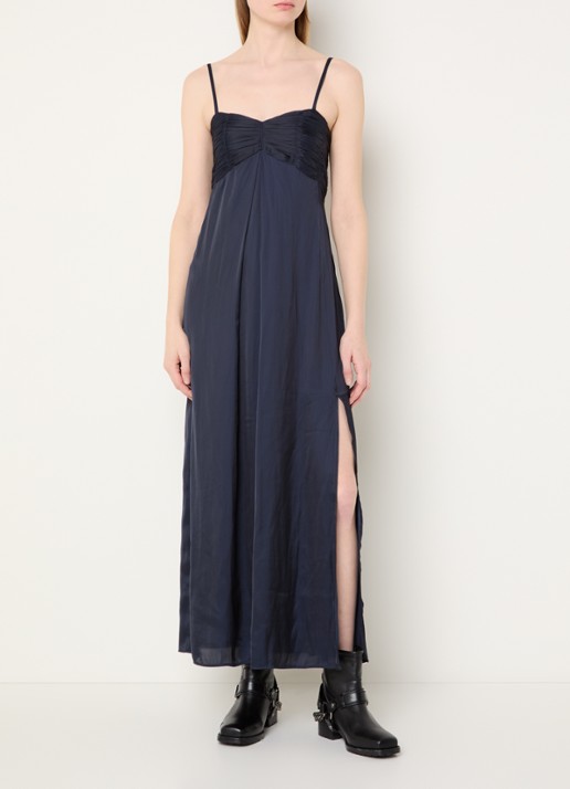 Zadig&Voltaire Rippie maxi jurk van satijn met split