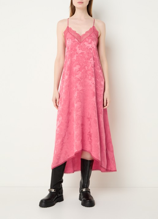 Zadig&Voltaire Risty midi jurk van zijde met details van kant