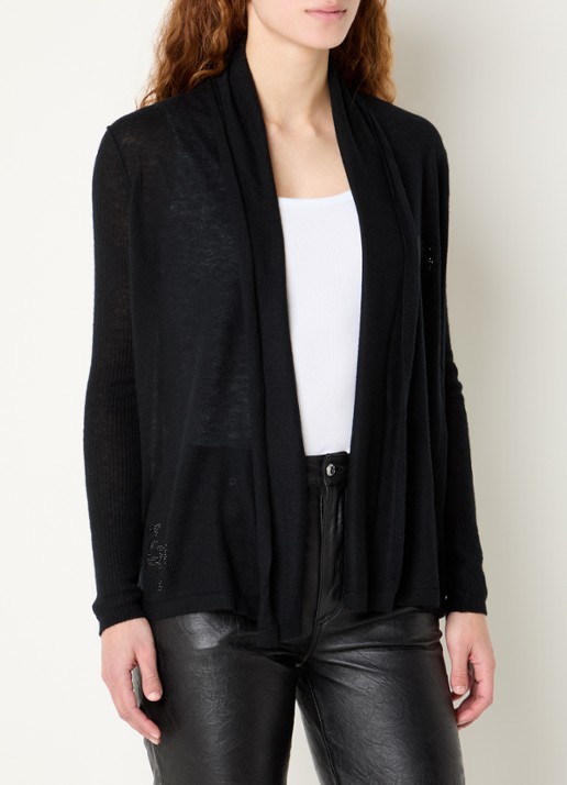 Zadig&Voltaire Robyn openvallend vest van kasjmier