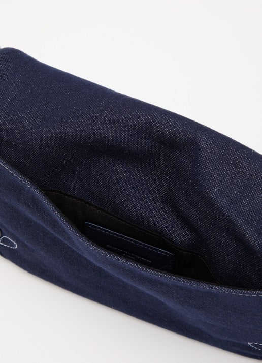 Zadig&Voltaire Rock clutch van denim - detail donkerblauw