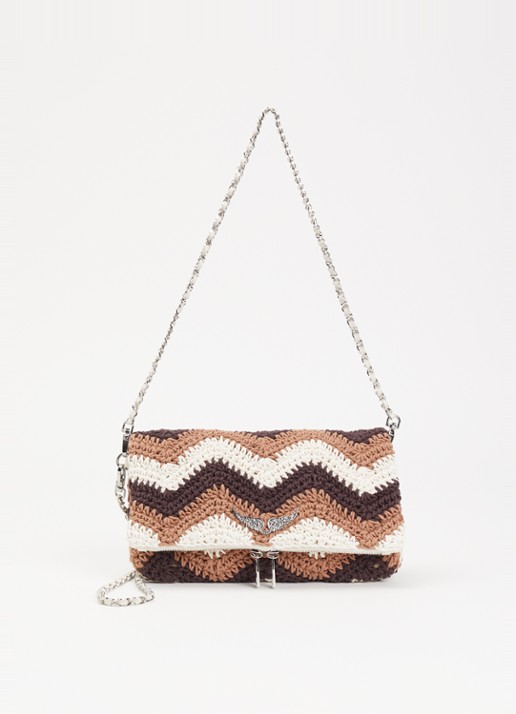 Zadig&Voltaire Rock macramé clutch met afneembare schouderriem