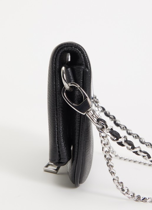 Zadig&Voltaire Rock Mini clutch van leer - detail 3 zwart