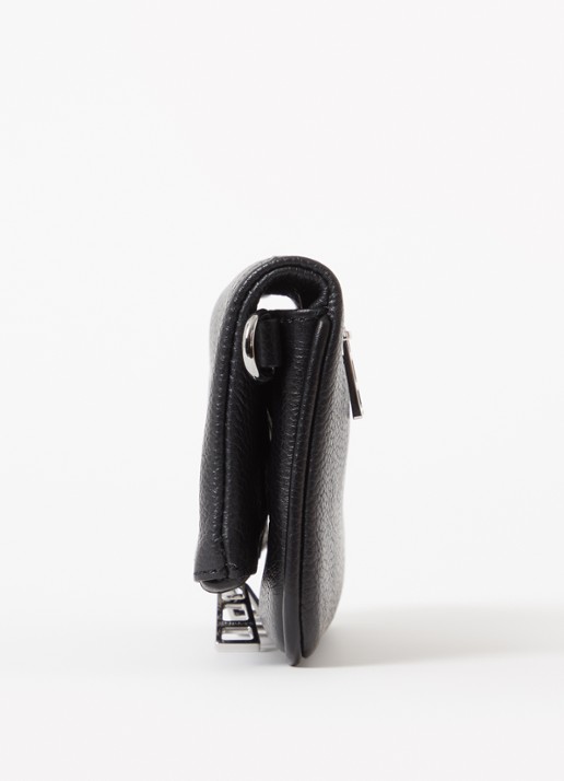 Zadig&Voltaire Rock Nano clutch van leer met afneembare schouderriem - detail 3 diepzwart