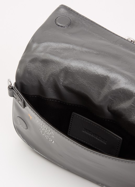 Zadig&Voltaire Rock Nano Humberto clutch van leer  - detail 2 donkergrijs