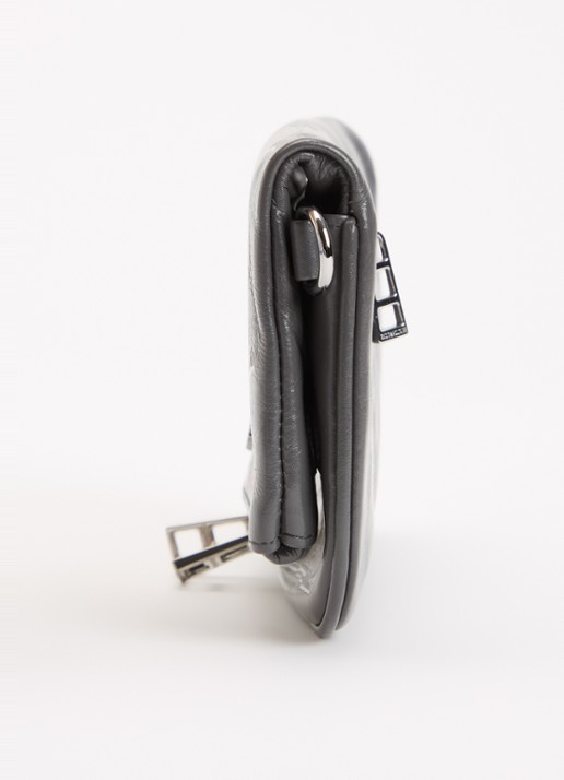 Zadig&Voltaire Rock Nano Humberto clutch van leer  - detail 3 donkergrijs