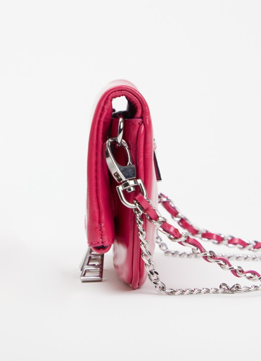 Zadig&Voltaire Rock Nano Vintage Metal clutch van leer  - detail 2 roze