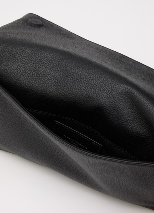 Zadig&Voltaire Rock Perforated clutch van leer met afneembare schouderriem - detail 3 zwart