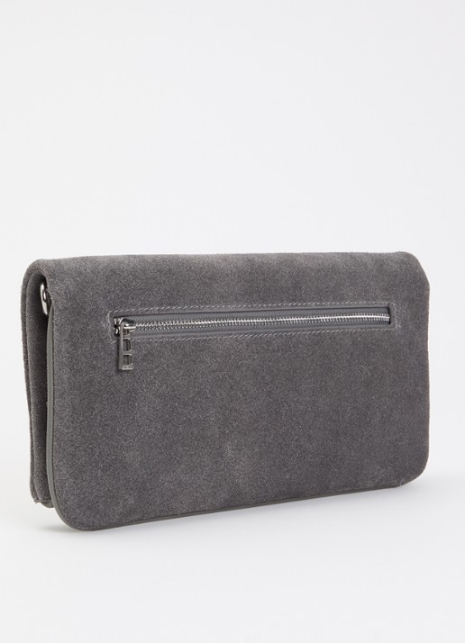 Zadig&Voltaire Rock schoudertas van suède - achterkant 2 wit