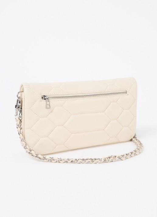 Zadig&Voltaire Rock XL schoudertas van leer - achterkant 6 creme