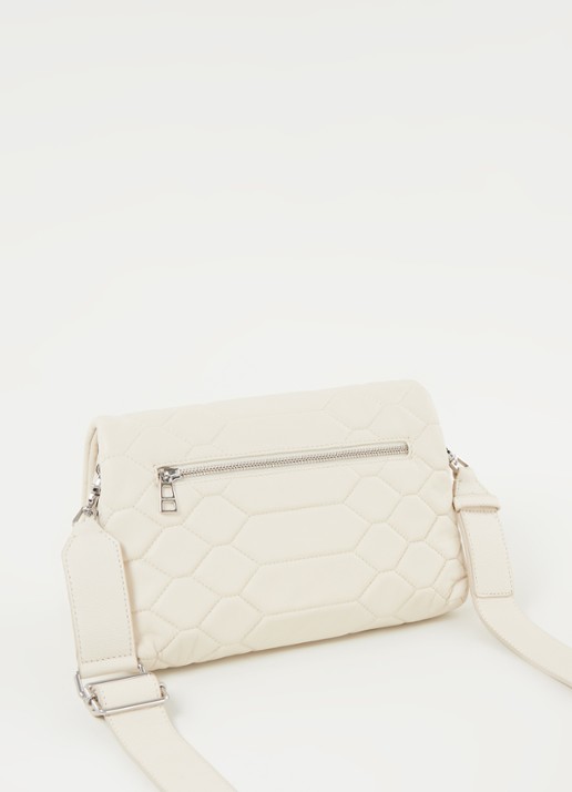 Zadig&Voltaire Rocky XL schoudertas van lamsleer - achterkant 3 gebroken wit