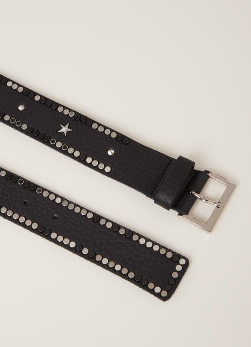 Zadig&Voltaire Starlight riem van leer met studs - detail 3 zwart