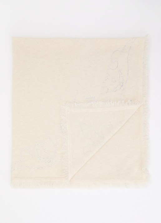 Zadig&Voltaire Stevie sjaal van kasjmier met strass 90 x 90 cm