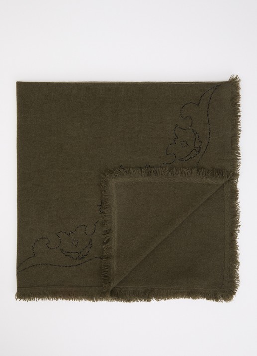 Zadig&Voltaire Stevie sjaal van kasjmier met strass 90 x 90 cm