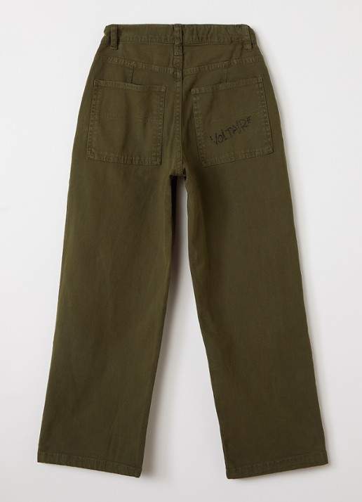 Zadig&Voltaire Straight fit chino met steekzakken - voorkant 3 legergroen