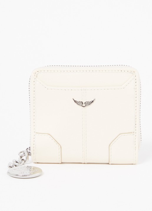 Zadig&Voltaire Sunny Mini portemonnee van leer - voorkant ivoor