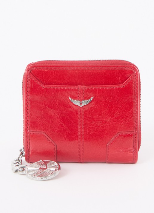 Zadig&Voltaire Sunny Mini portemonnee van leer - voorkant 2 rood