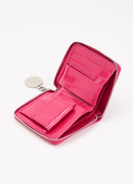 Zadig&Voltaire Sunny Mini portemonnee van leer - voorkant 3 donkerroze