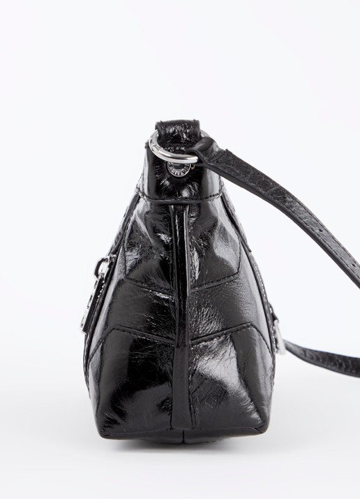 Zadig&Voltaire Sunny Mood crossbodytas van leer met structuur - detail 3 zwart