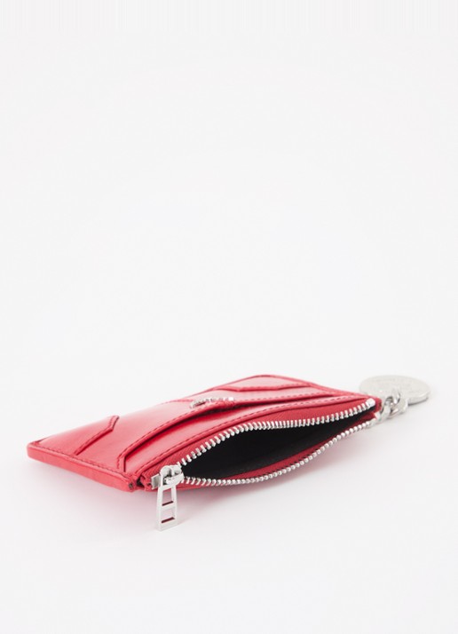 Zadig&Voltaire Sunny pasjeshouder van leer - voorkant 3 rood