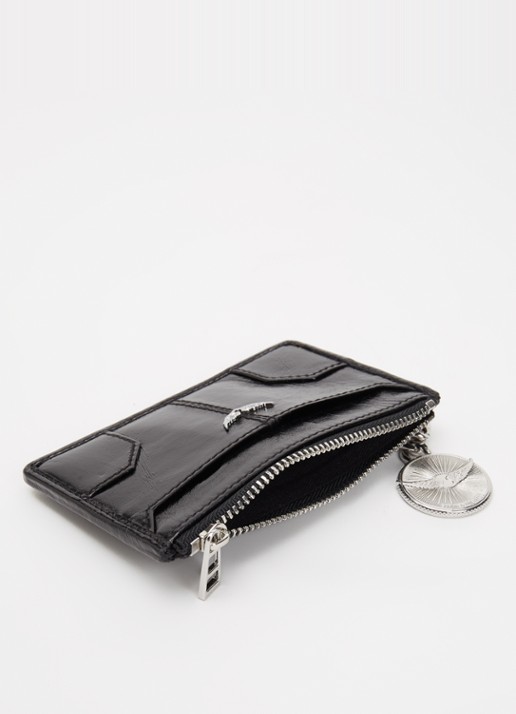 Zadig&Voltaire Sunny pasjeshouder van leer - voorkant 3 diepzwart