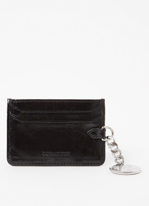 Zadig&Voltaire Sunny Pass pasjeshouder van leer - achterkant zwart