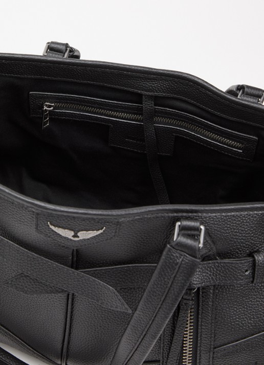 Zadig&Voltaire Sunny shopper van leer - detail zwart