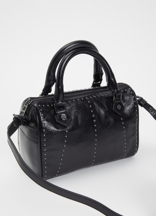 Zadig&Voltaire Sunny Small handtas van leer met studs - achterkant 4 zwart