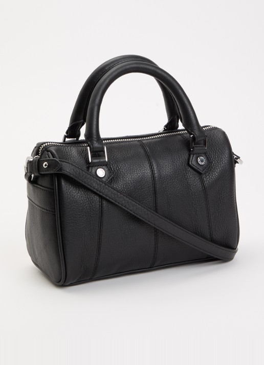 Zadig&Voltaire Sunny Vibe XS crossbodytas van leer met afneembare schouderriem - achterkant zwart